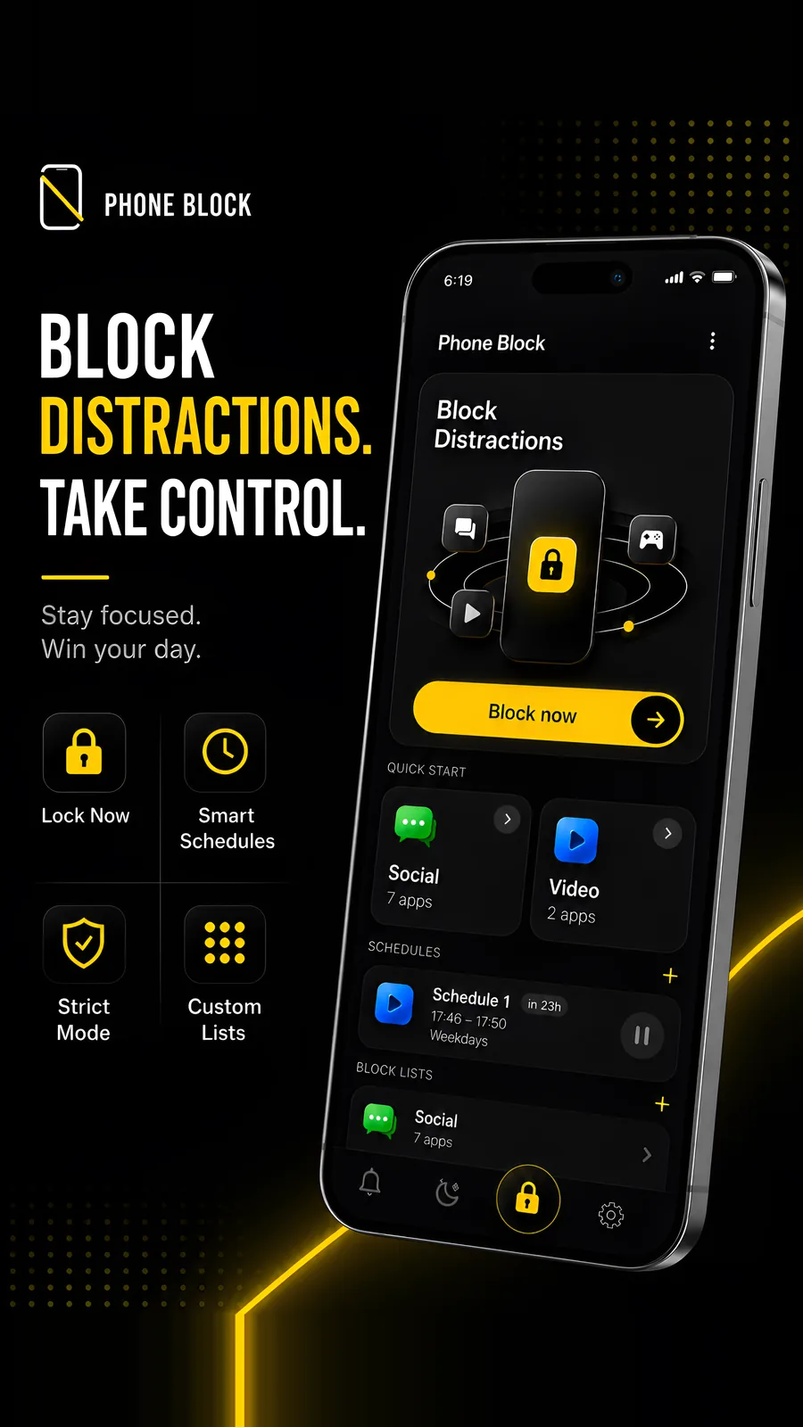 Pick the apps that pull you back to bed. The rest of the phone works.